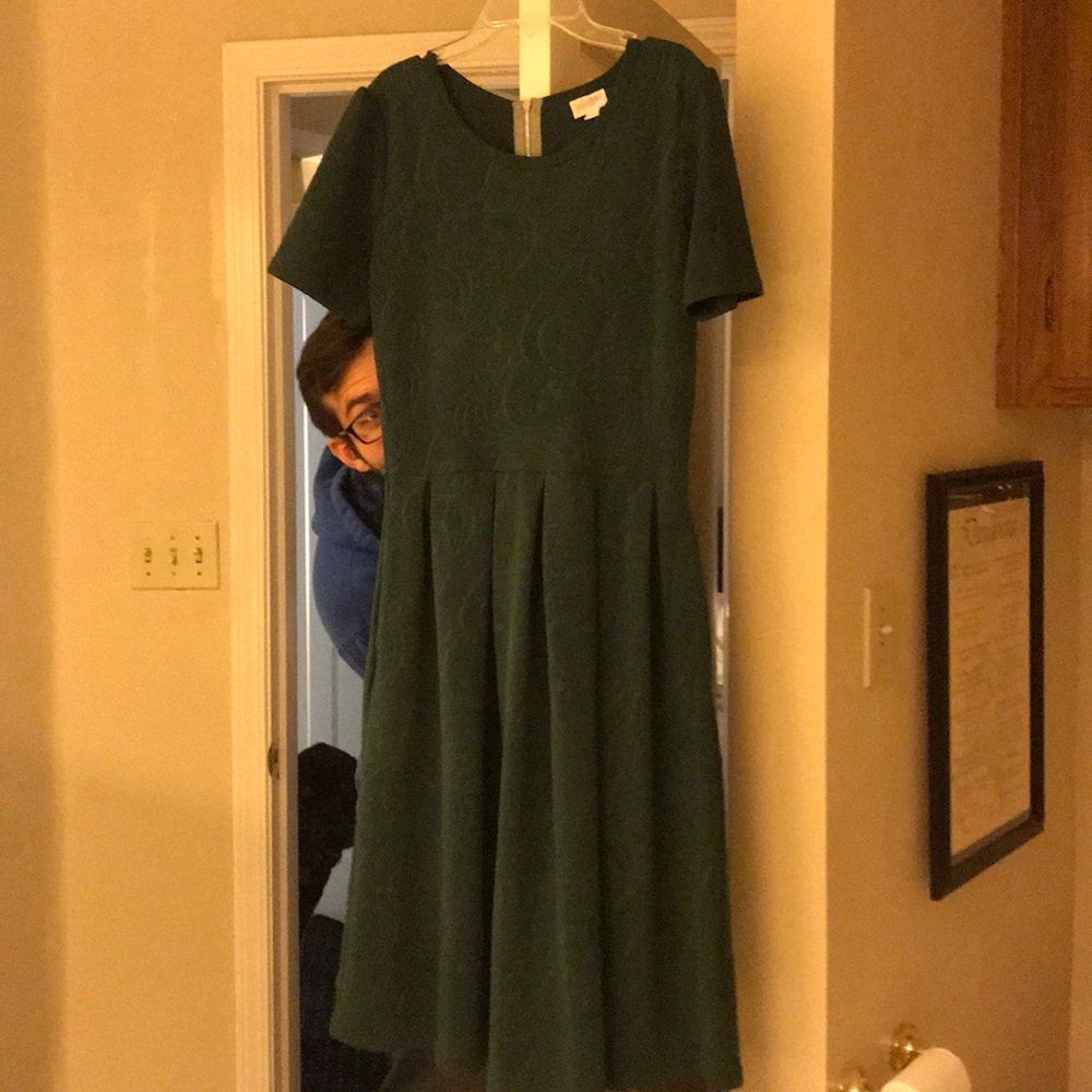 LulaRoe Amelia green dress